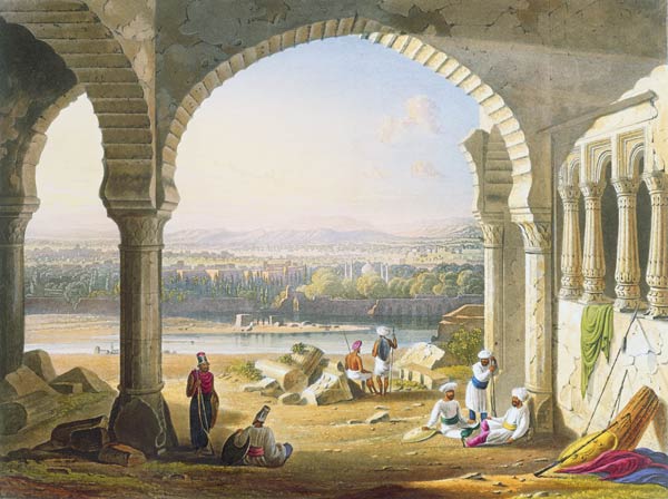 Aurungabad from the Ruins of Aurungzebe's Palace, from Volume II of 'Scenery, Costumes and Architect von Captain Robert M. Grindlay