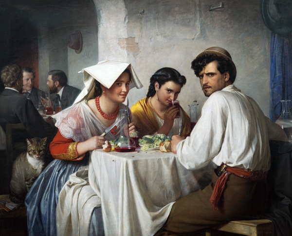 In einer römischen Osteria von Carl Bloch