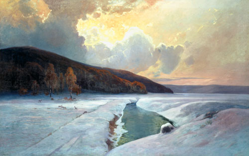 Winterlandschaft im Riesengebirge von Carl Ernst Morgenstern