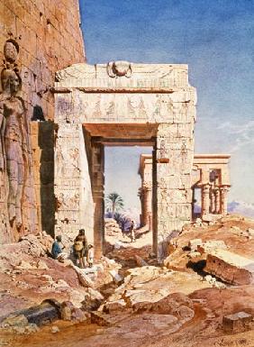 Doorway from Temple of Isis to temple called Bed of the Pharaohs, Island of Philaea, Egypt