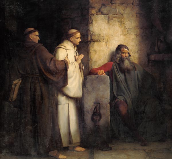 Ezzelino da Romano im Kerker von Carl Friedrich Lessing