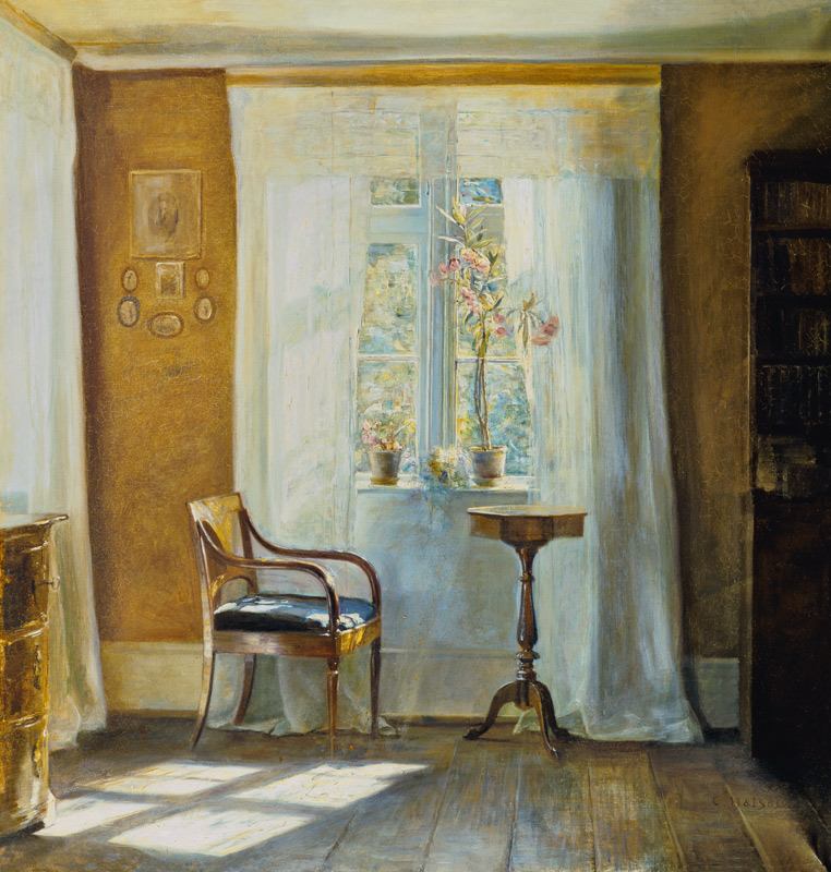 Fensterplatz im Hause des Künstlers in Lyngby. von Carl Holsoe