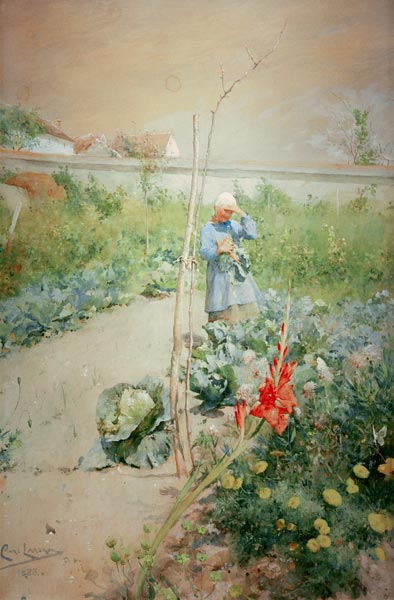Im Küchengarten von Carl Larsson