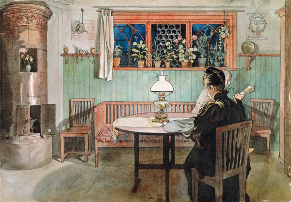 When the Children have Gone to Bed, from 'A Home' series von Carl Larsson