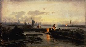 Wachtfeuer der Flissen auf der Weichsel