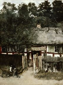 Bauernhaus in Ferch. von Carl Schuch