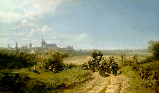 Institutsspaziergang von Carl Spitzweg
