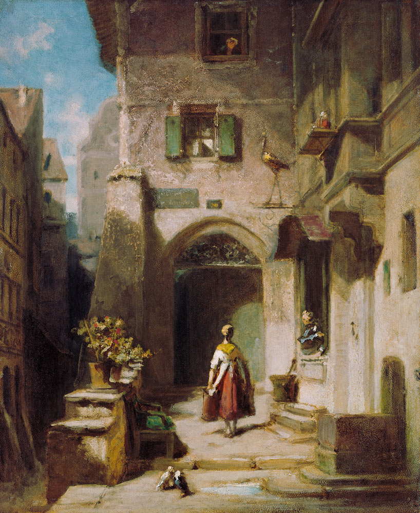 Bei der Storchenapotheke von Carl Spitzweg