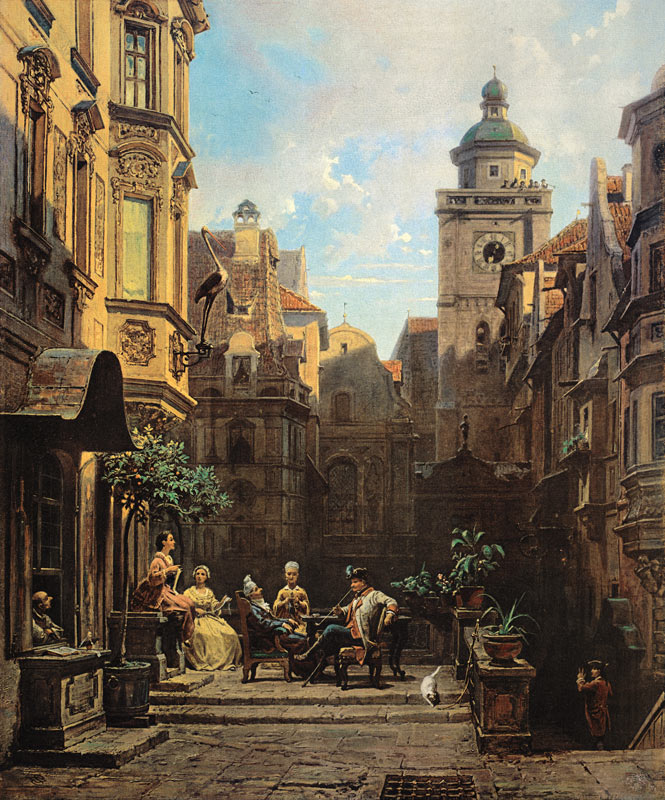 Die Plauderstunde von Carl Spitzweg