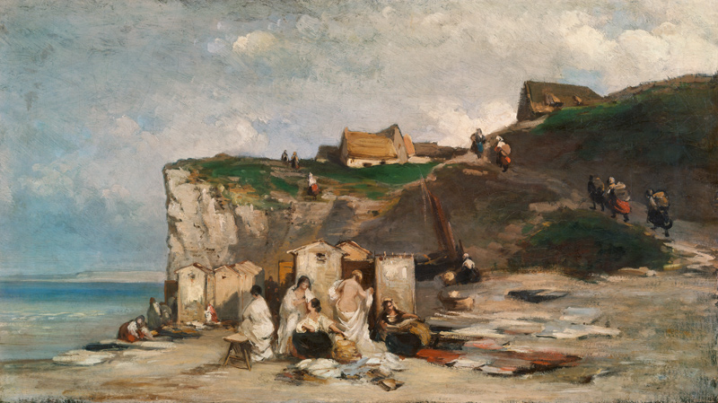 Frauenbad in Dieppe II von Carl Spitzweg