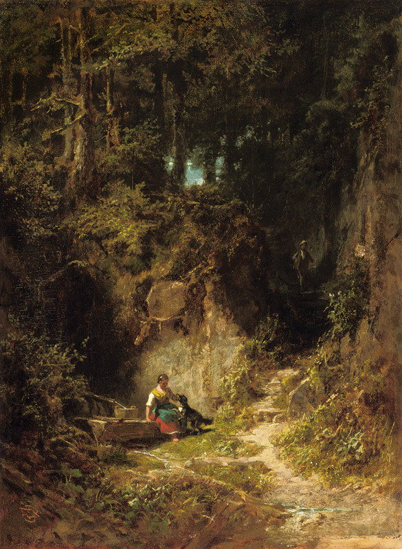 Waldlandschaft. von Carl Spitzweg