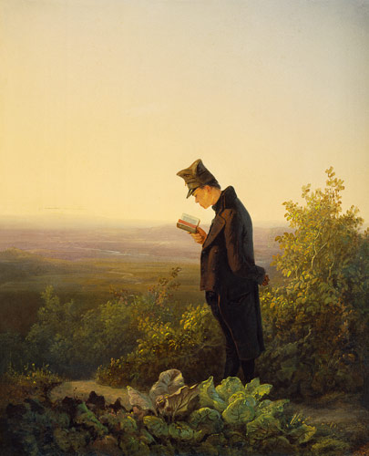 Reading the Breviary, The Evening von Carl Spitzweg