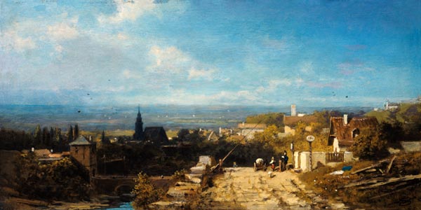 Vor der Stadt. von Carl Spitzweg