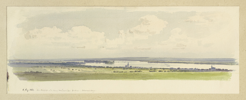 Blick von Schloss Johannisberg auf den Rheingau von Carl Theodor Reiffenstein