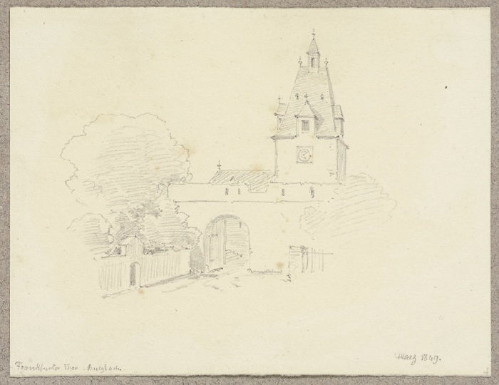 Das Frankfurter Tor in Butzbach von Carl Theodor Reiffenstein