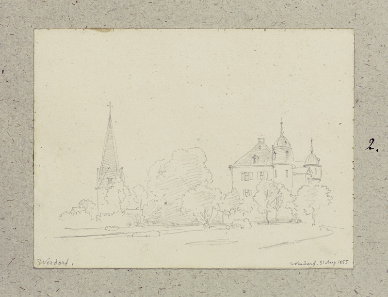 Kirche und Werdorfer Schloss von Carl Theodor Reiffenstein