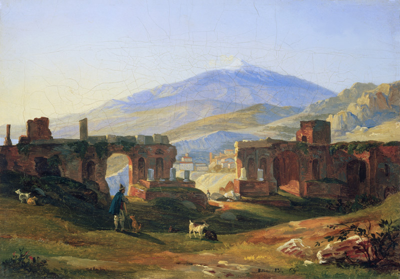 Das griechische Theater von Taormina. von Carl Wilhelm Götzloff