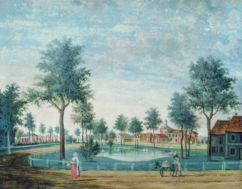 The Farm, Parc du Raincy (gouache on paper) von Carmontelle