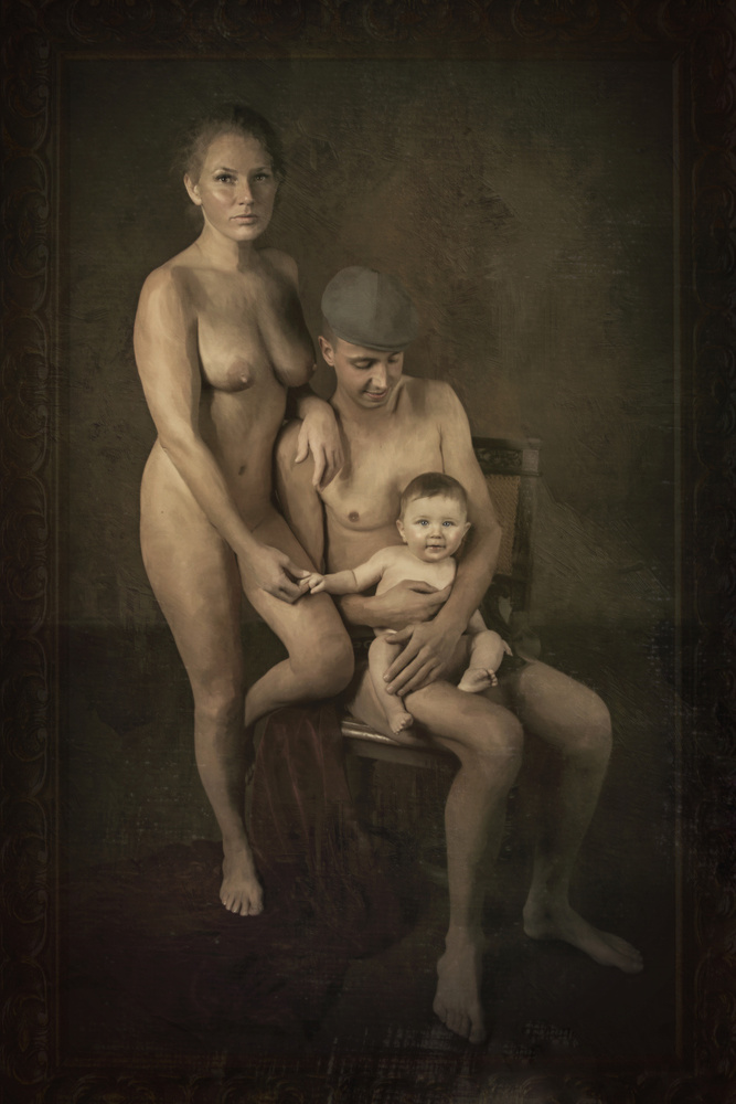 Family painting von Carola Kayen-Mouthaan