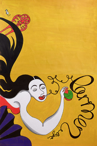 Carmen (w/c on paper)  von Carolyn  Hubbard-Ford