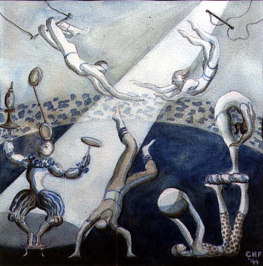 Circus Scene I, 1994 (w/c on paper)  von Carolyn  Hubbard-Ford