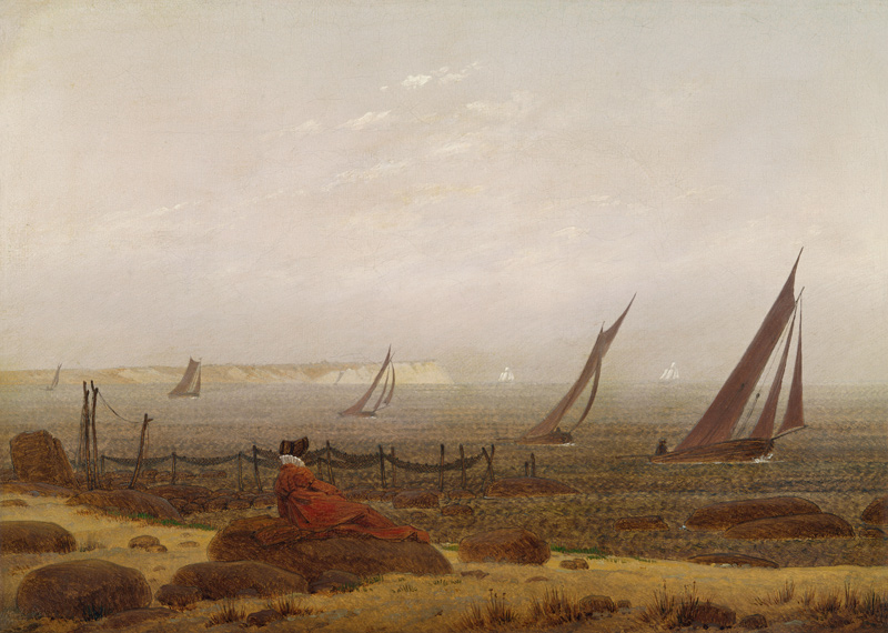 Frau am Meer von Caspar David Friedrich