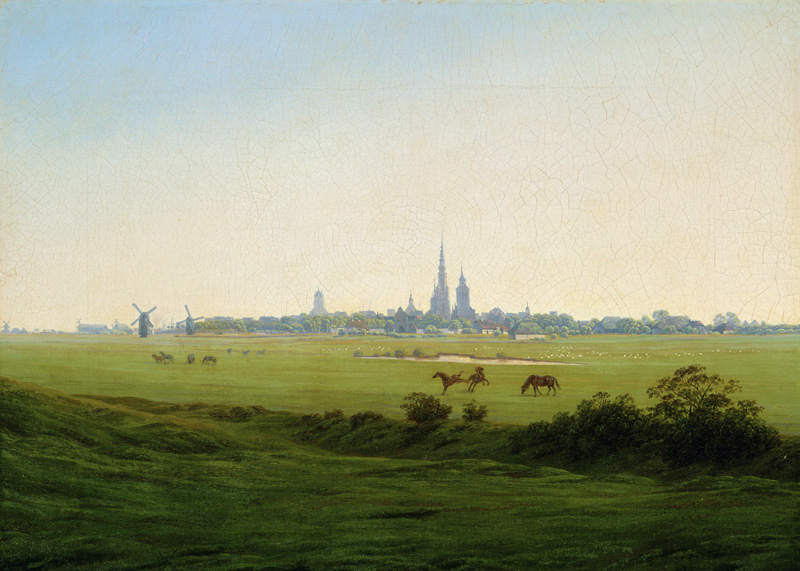Wiesen bei Greifswald von Caspar David Friedrich