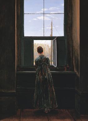 Frau am Fenster