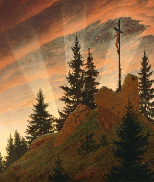 Das Kreuz im Gebirge (Ausschnitt - Teschner Altar)