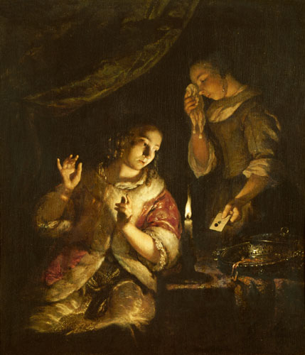 Der Brief mit dem schwarzen Siegel von Caspar Netscher