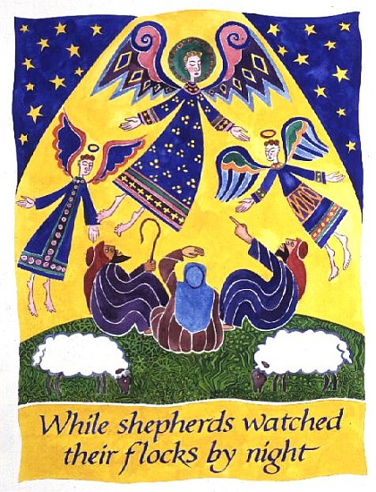 While Shepherds Watched Their Flocks by Night  von Cathy  Baxter