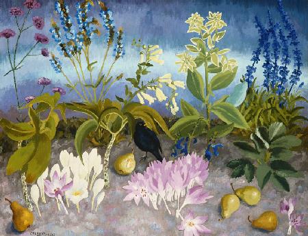 Blackbird and Flowers 1952