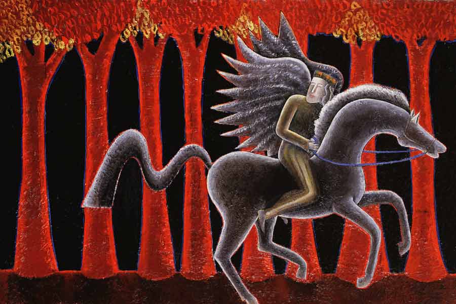 A Last Look Back, 1990 (oil on canvas)  von Celia  Washington