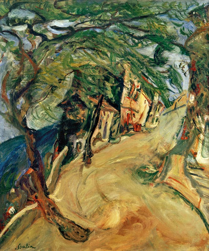 Le route de la colline (Die Strasse zum Hügel) von Chaim Soutine