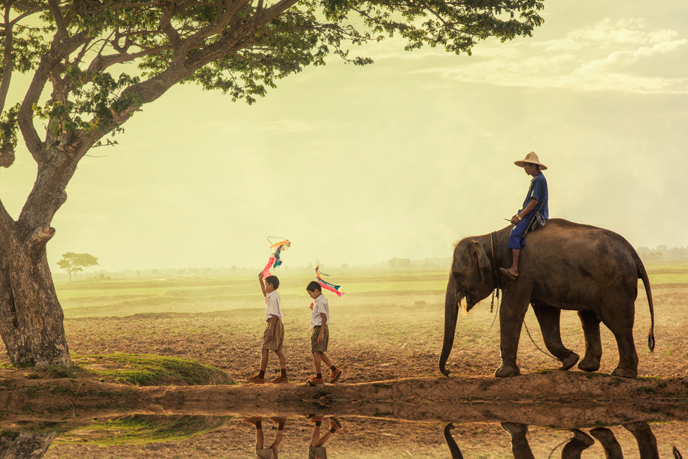 Go to School von Chanwit Whanset