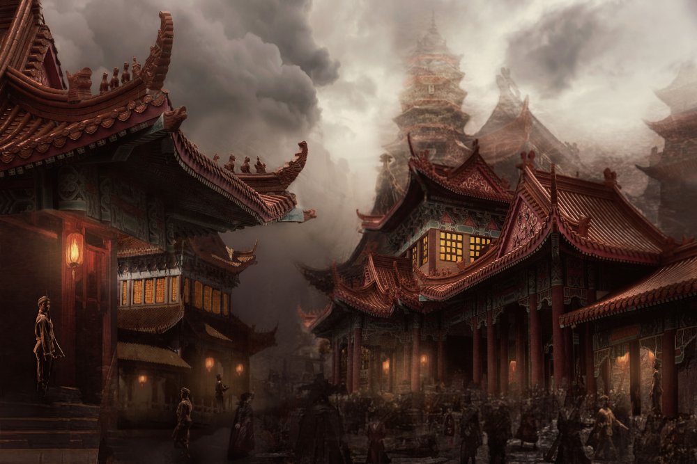 Storm over the city... von Charlaine Gerber