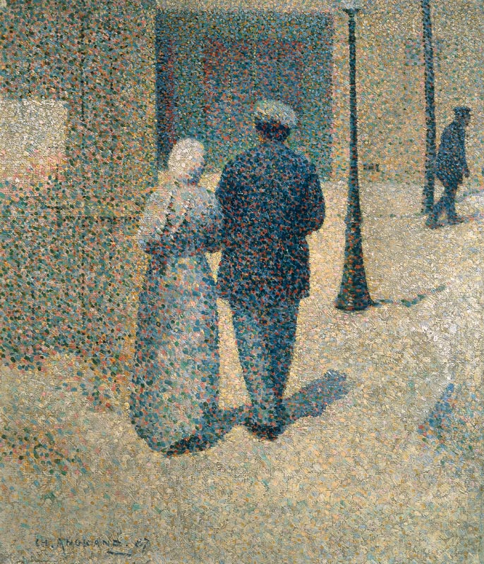 Ein Paar auf der Straße von Charles Angrand