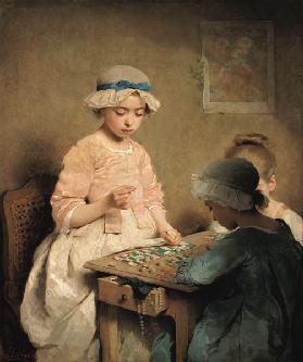 Kinder beim Lotto-Spiel