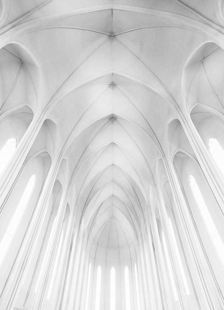Hallgrimskirkja Kirche in Island von Charles Cho