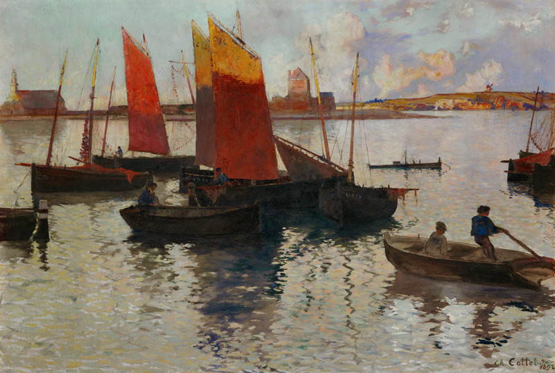 Evening Light at the Port of Camaret von Charles Cottet