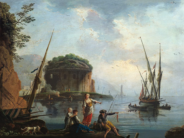 Seascape von Charles Francois Lacroix de Marseille