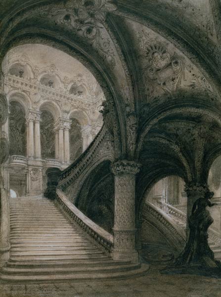The Staircase of the Paris Opera House von Charles Garnier