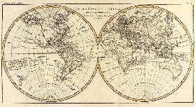 Map of the World in two Hemispheres, from 'Atlas de Toutes les Parties Connues du Globe Terrestre' b