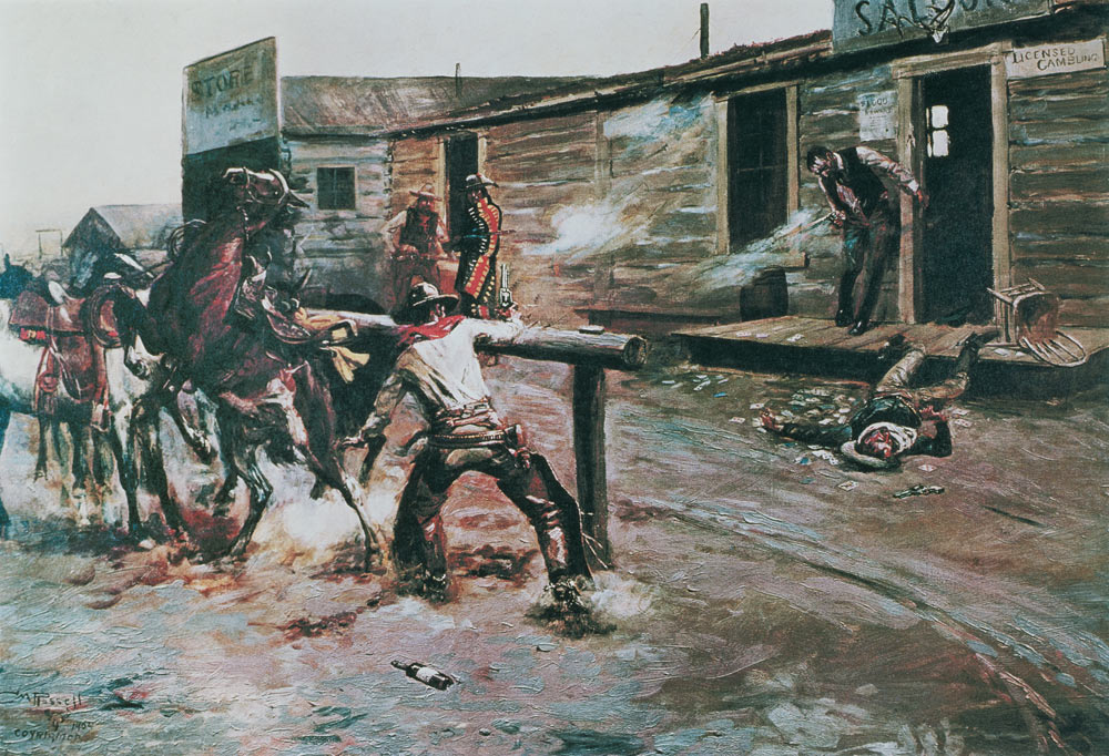 The Death of a Gambler von Charles Marion Russell