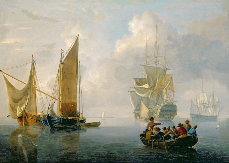 Becalmed off a Dutch Coastline von Charles Martin Powell