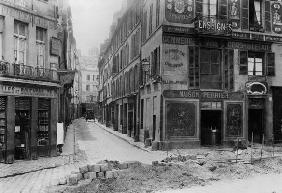 Rue Maitre Albert (from Quai de la Tournelle) Paris, 1858-78 (b/w photo) 