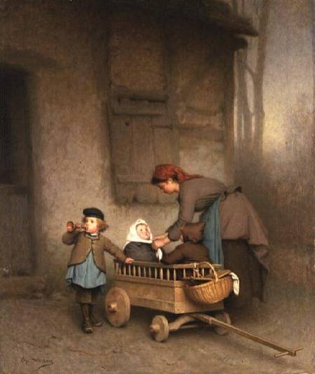 Taking Father's Dinner von Charles Moreau