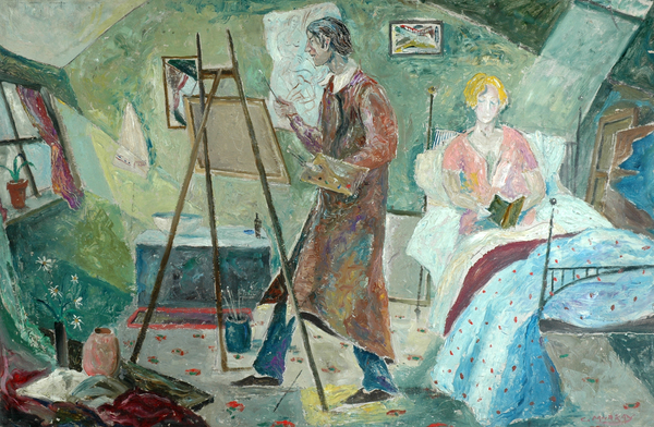 Self Portrait, the Artist in His Studio von Charles Murray