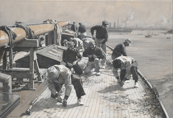 Construction of a 23-meter racing boat, the Brynhild bridge scraping von Charles Murray Padday