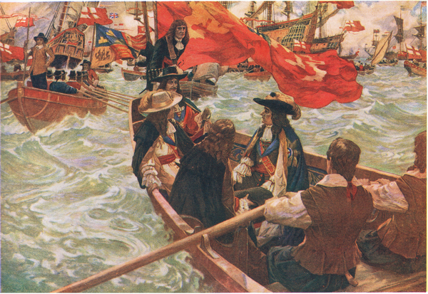 Homecoming of Charles II, from Cassells History of the British People published by the Waverley Book von Charles Murray Padday